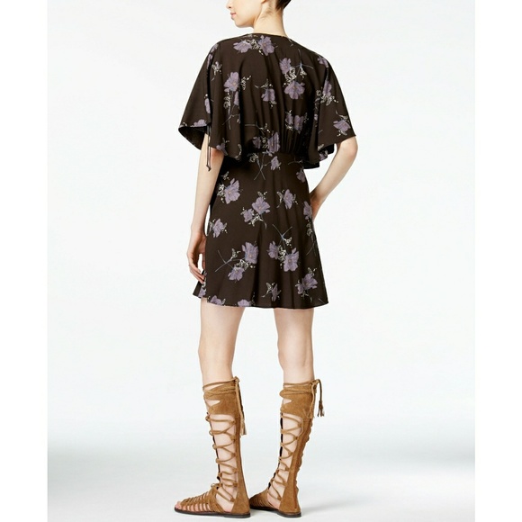 New! FREE PEOPLE Floral Print Mini Dress Gorgeous! - Picture 2 of 5